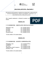 Contenidos Materias 1 - Año - 2 - Cuatrimestre