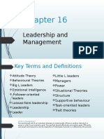 Key Concepts of Leadership and Management Chapter