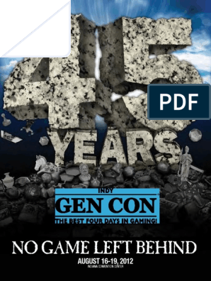 Gen Con 2012 Program Book | PDF | Gaming | Hotel And Accommodation