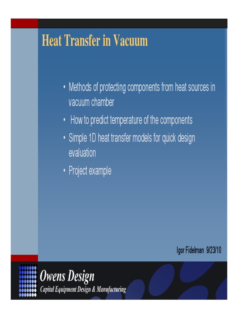 Heat Transfer Vacuum PDF Heat Transfer Branches Of Thermodynamics