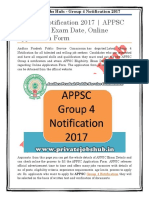 Group 4 Notification 2017 | APPSC Eligibility, Exam Date, Online Application Form 