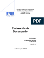 Evaluacion de Desempeño.