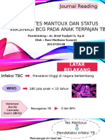 Hasil Tes Mantoux Dan Status Vaksinasi Bcg Pada