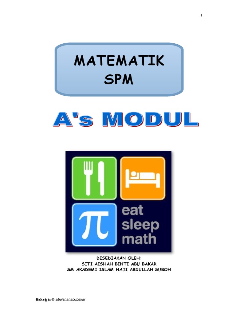 A's Modul (Matematik SPM) | PDF