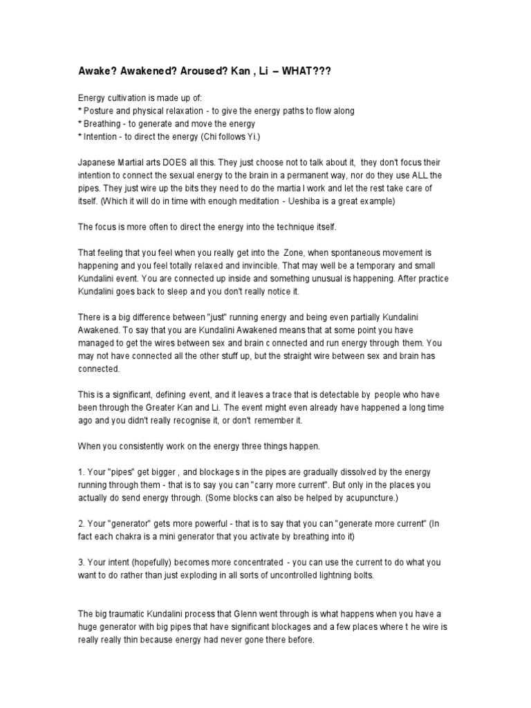 Making Sense of Kundalini & Mysteries of Kan and Li | PDF | Kundalini ...