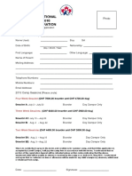 Summer Camp Switzerland Application Form