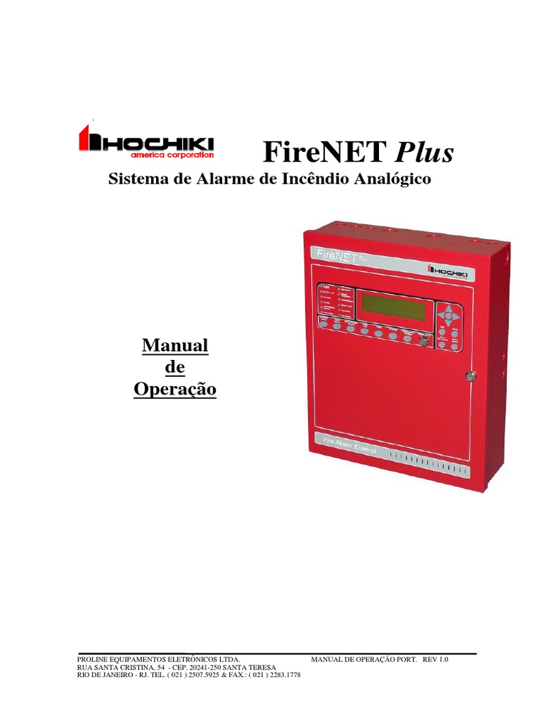 Manual de Operação FireNET Plus | PDF | Tempo | Eletrônicos