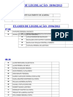 Horario Legislação