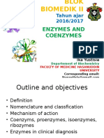 Enzymes and Coenzymes: Tahun Ajar 2016/2017