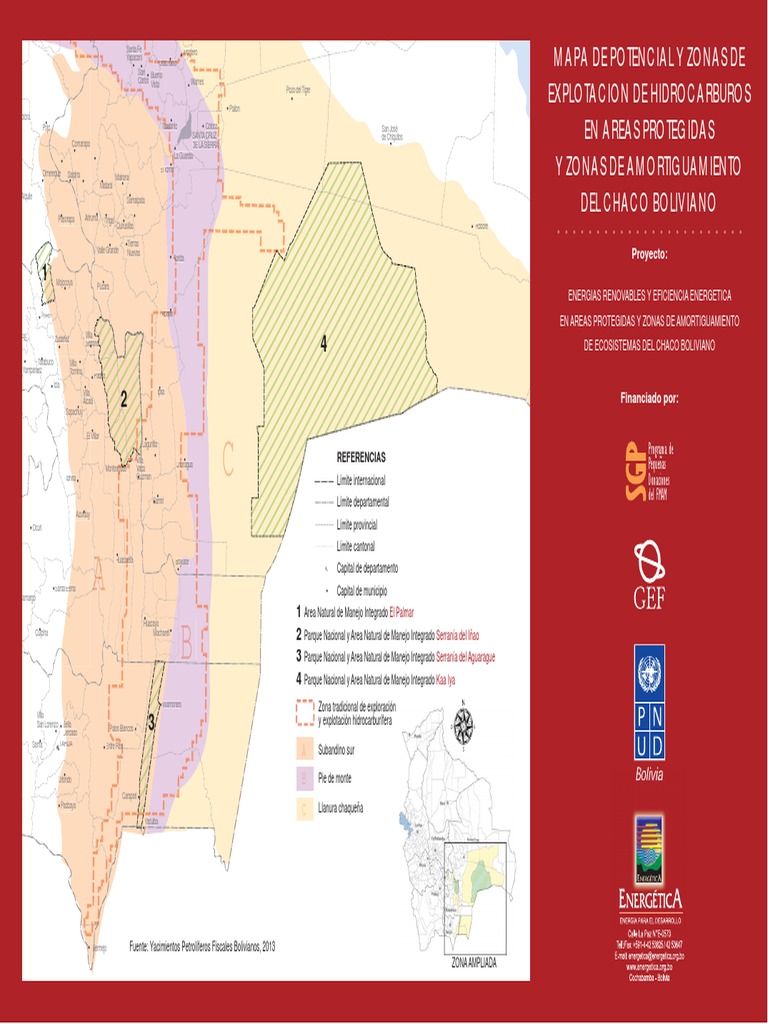 Mapa de hidrocarburos en el Chaco boliviano | PDF | Petróleo | Bolivia
