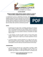 Colombia: ACCIÓN URGENTE AMENAZAS CONSUELO ACEVEDO