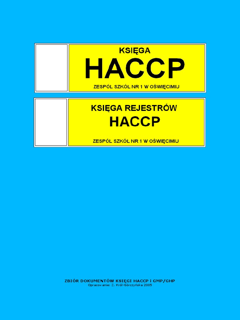 Druki Haccp Do Pobrania Za Darmo