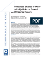 Lightfastness Studies of Waterbased Inkjet