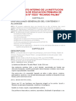 Reglamento interno de la Institución Educativa Ricardo Palma