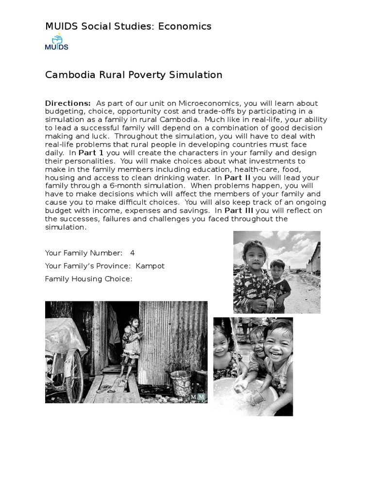 Cambodia Rural Poverty Simulation | PDF | Simulation | Poverty