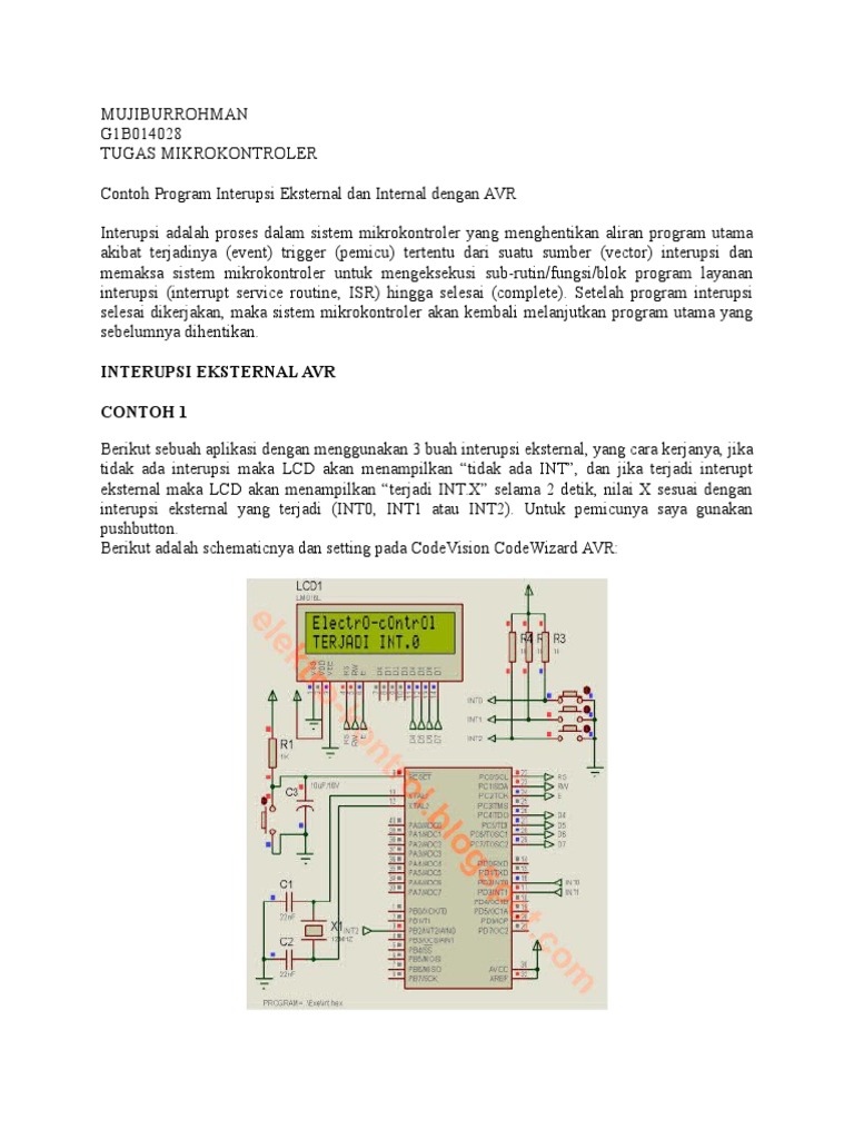 Contoh Program Interupsi AVR Mikrocontroller | PDF | Metode & Bahan ...