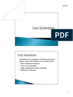 Cost Estimation and Projects