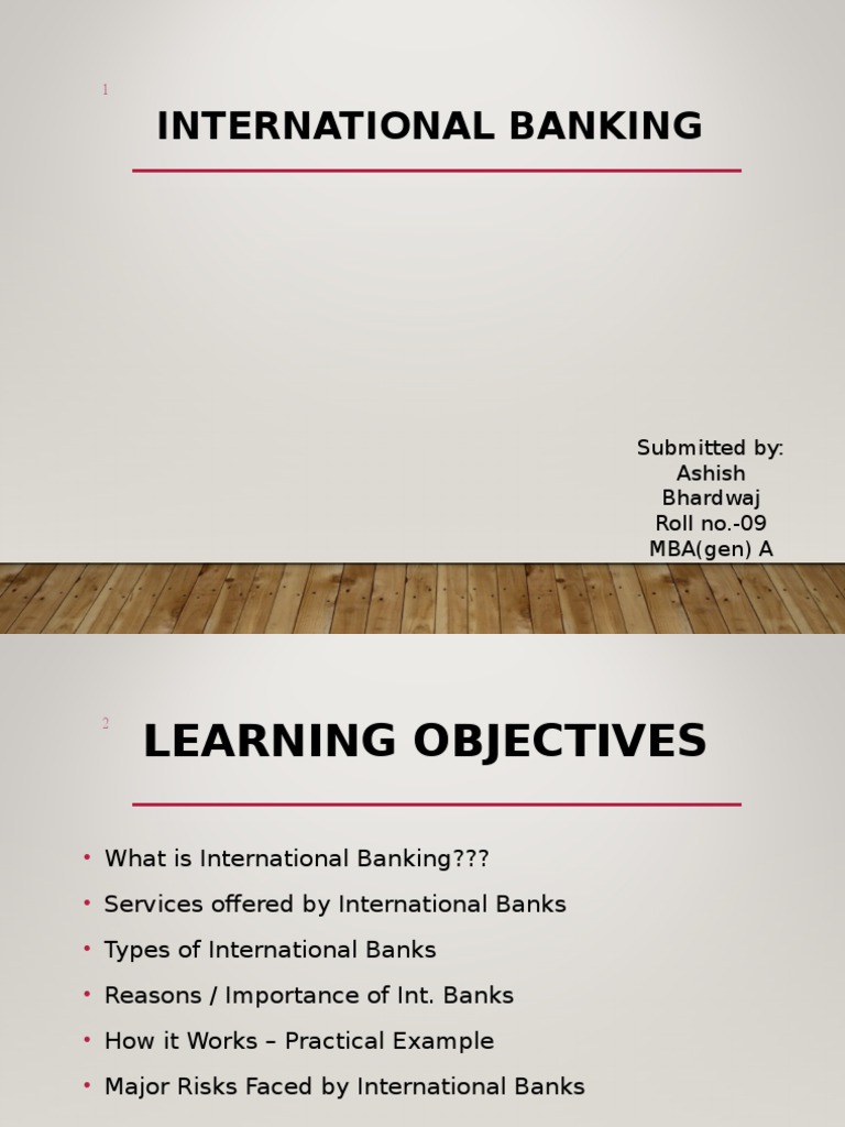 Overview of International Banking Services | PDF | Bank Regulation | Banks