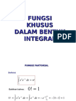 Fungsi Khusus Bentuk Integral