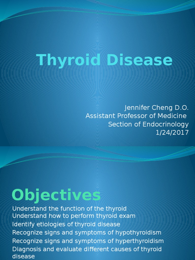 Thyroid Lecture Pdf Hyperthyroidism Hypothyroidism