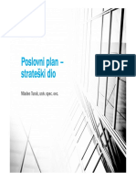 1. Poslovni Plan - Strateški Dio