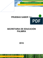 Informe Pruebas Saber  2016 secretaría de educación