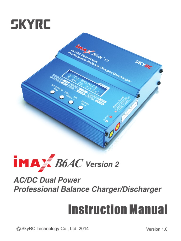 Imax B6ACv2 Battery Charger Manual PDF PDF Battery Charger Rechargeable Battery
