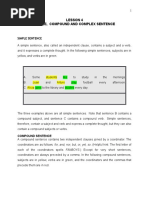 Simple, Compound, Complex Sentences