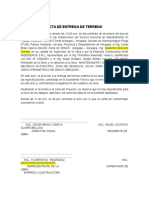 Acta de Entrega de Terreno Senati