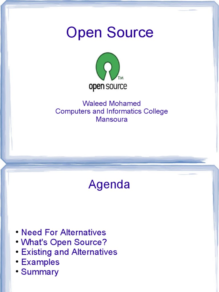 Open Source For Simple Users As Alternative To Commerical Software | PDF