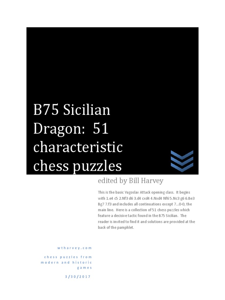 B75 Sicilian Dragon Chess Puzzles | PDF | Chess | Chess Theory