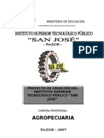 Proyecto de Creación Del Instituto Superior Tecnológico Público San José