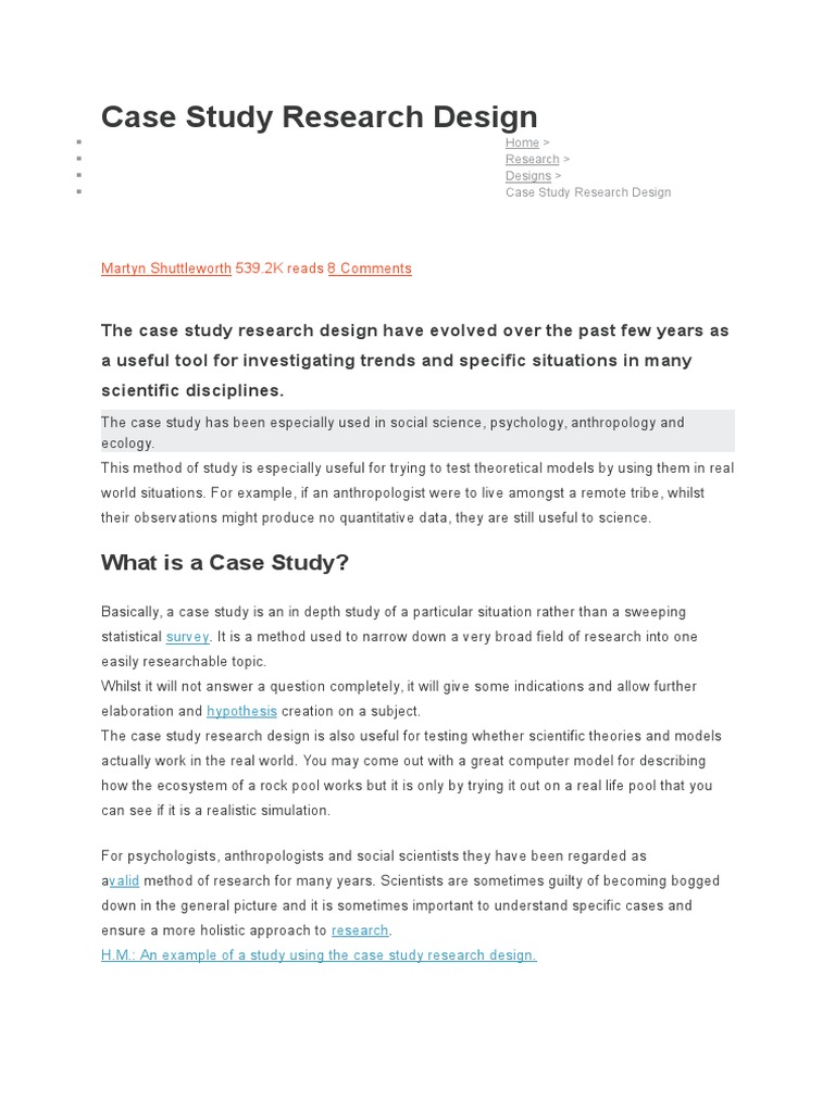 design science research and case study