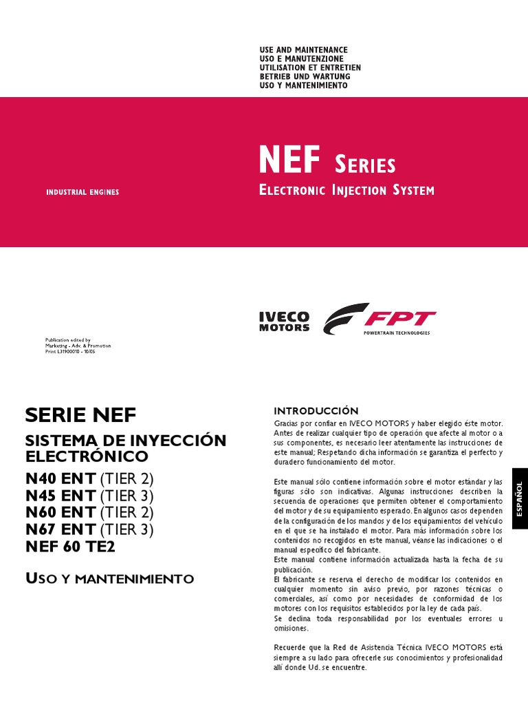 Mantenimiento del Motor NEF IVECO | PDF | Turbocompresor | Batería ...