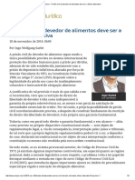 ConJur - Prisão Civil Do Devedor de Alimentos Deve Ser A Última Alternativa