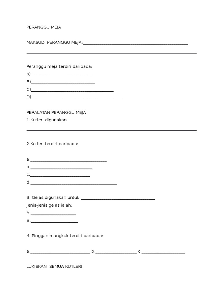 Latihan Peranggu Meja | PDF