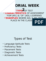 Type of Tests