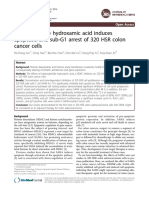 Suberoylanilide Hydroxamic Acid Induces Apoptosis and Sub-G1 Arrest of 320 HSR Colon Cancer Cells 20