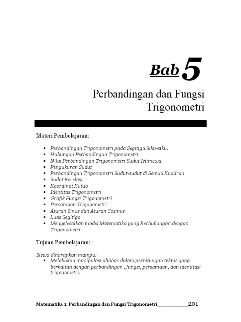 Perbandingan Dan Fungsi Trigonometri
