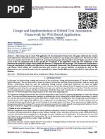 Design and Implementation of Hybrid Test Automation Framework For Web Based Application