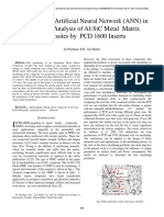 Application of Artificial Neural Network (Ann) in Machining Analysis of Al-Sic Metal Matrix Composites by PCD 1600 Inserts