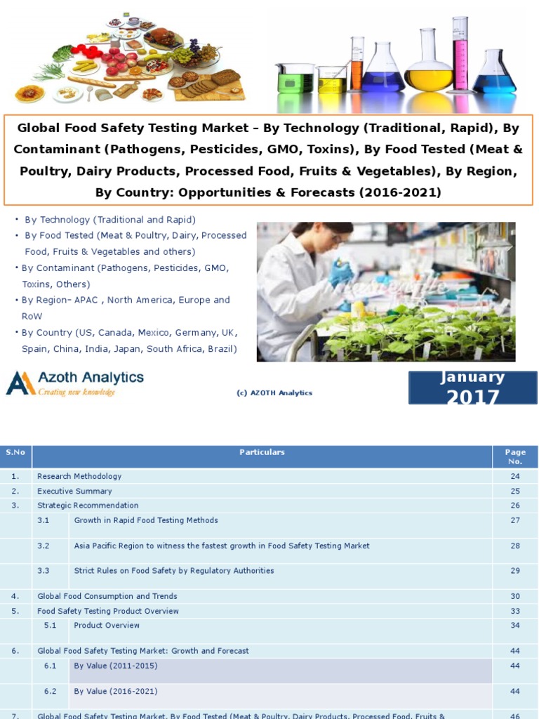 Global Food Safety Testing Market Insights | PDF | Foodborne Illness ...