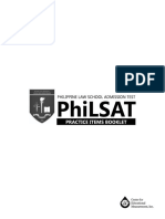 Philippine Law School Admission Test Practice Items