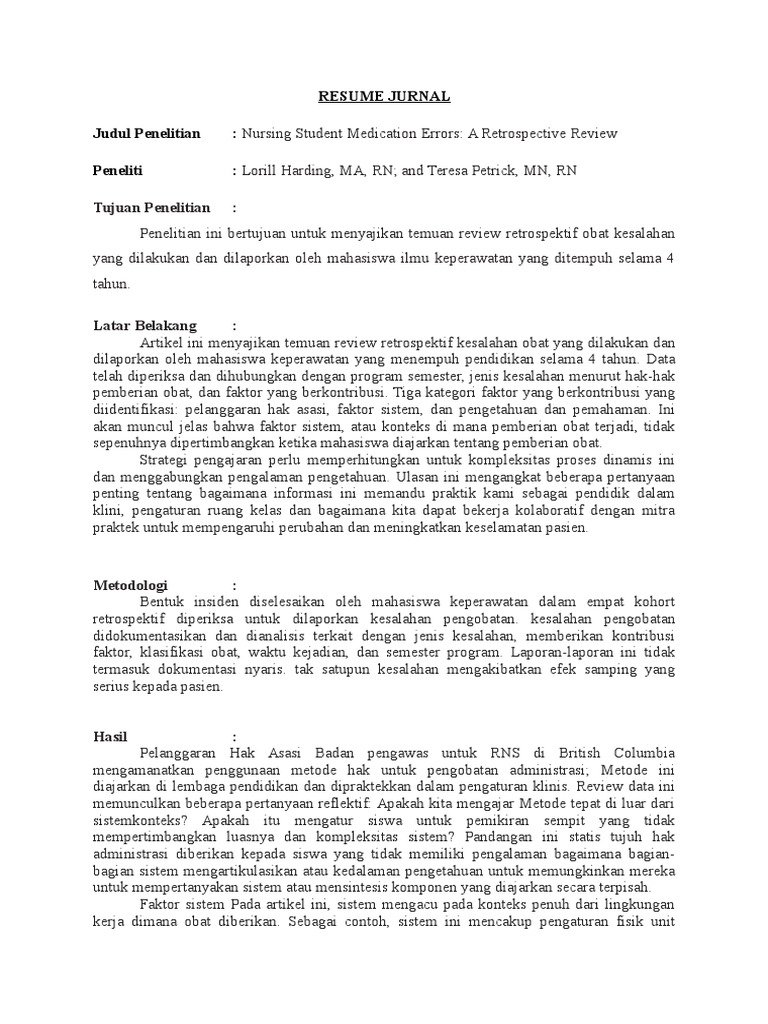 Contoh Resume Laporan Penelitian - SuratMenyurat.net