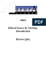 Ethical Issues in Nursing: Review Quiz