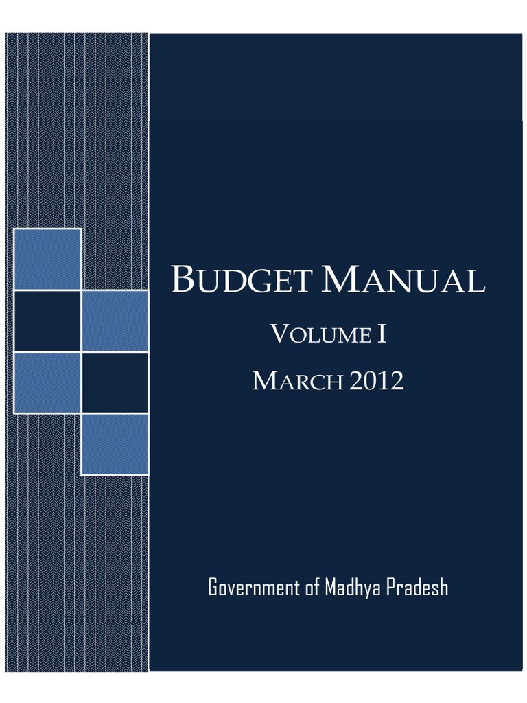 Budget Manual Vol I (Eng) | PDF | Cheque | Budget
