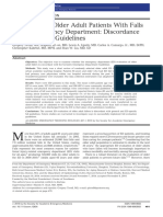 Evaluation of Older Adult Patients With Falls in The Emergency Department: Discordance With National Guidelines