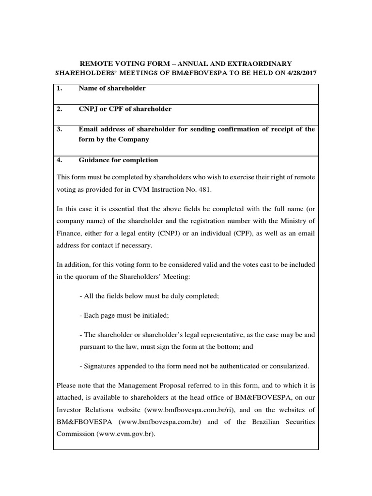 Annual and Extraordinary Shareholders' Meetings 04.28.2017 Remote