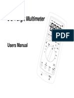 3 3/4 Digit Multimeter: Users Manual