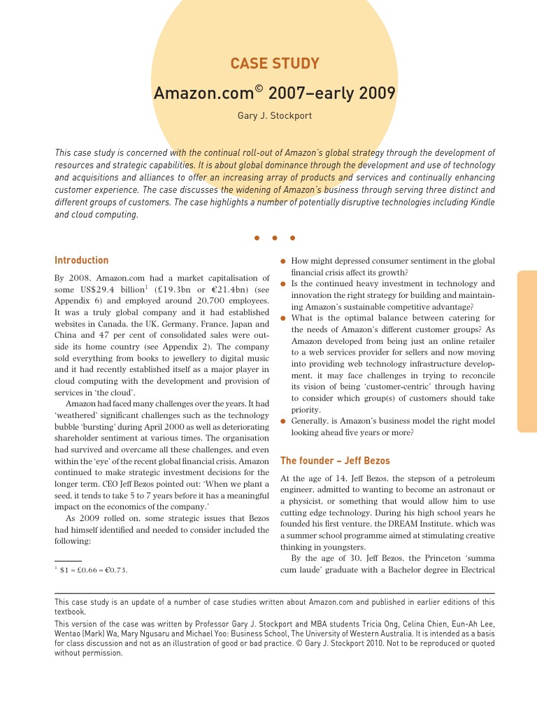 Strategic Management Case Study 1617 PDF | PDF | Amazon.Com | Amazon Kindle